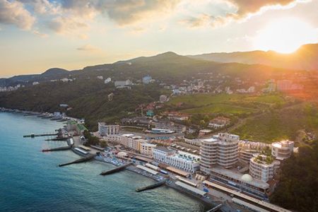 Вид сверху на территорию