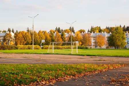 Территория зимой