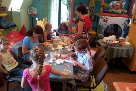 Ресторан шведский стол.