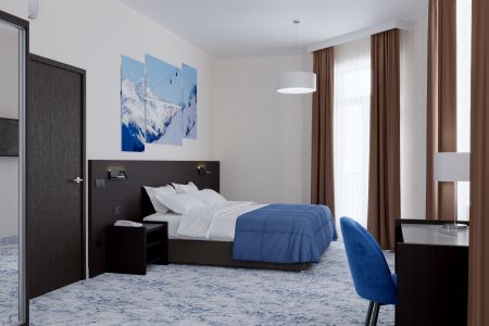 Апартаменты 1-комнатный 3 корпус, спальня + рабочая зона