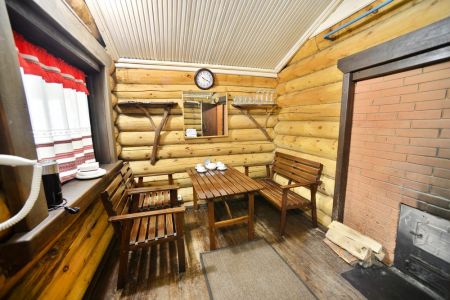 Баня с камином