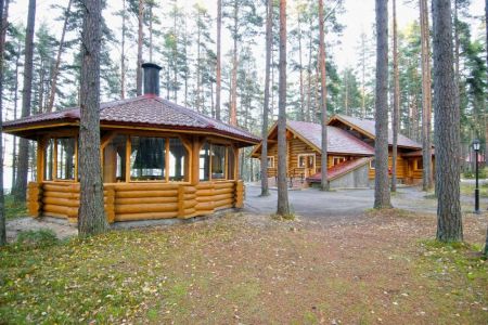 Территория. Коттедж 6-местный Лесной