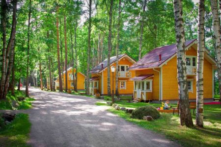 Территория. Коттедж 6-местный Лесной