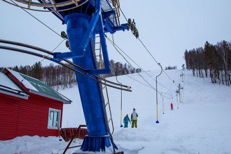 Зима. Русская баня