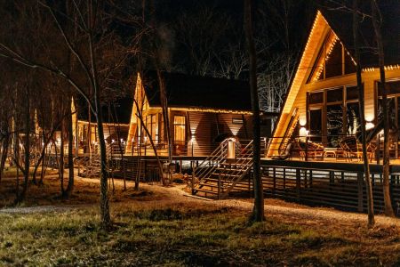 Заимка Узалы. Вид ночью