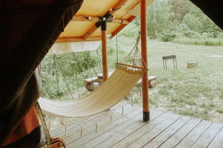 Терраса с гамаком