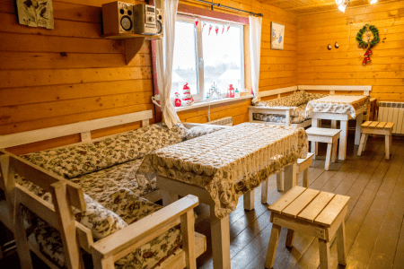 Территория зимой