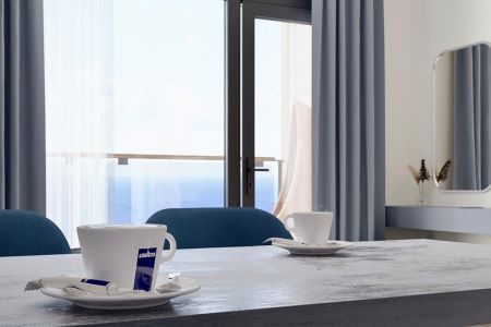 Студио 2-местный 1-комнатный (crystal blue)