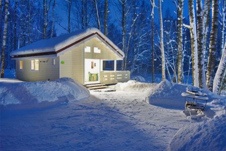 Малый коттедж у леса (1-этажный) 4+2