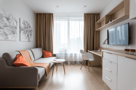 Студия 1-местный 1-комнатный