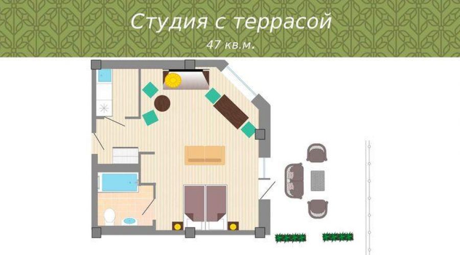Студия с террасой