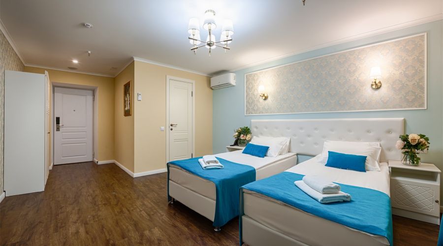 Улучшенный номер с двумя раздельными кроватями или одной двуспальной кроватью