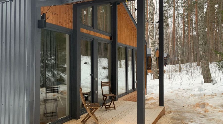 Дома с видом на лес с 2-мя спальнями