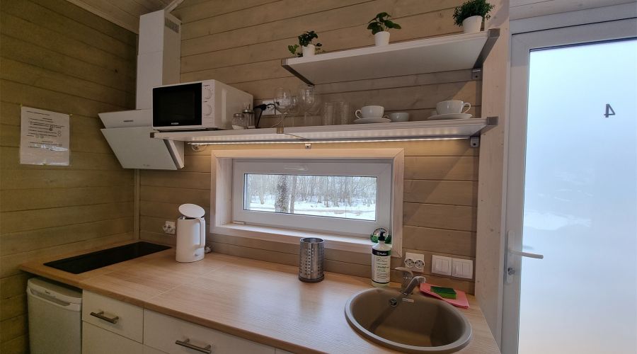 Дома с видом на лес гостиная со спальней