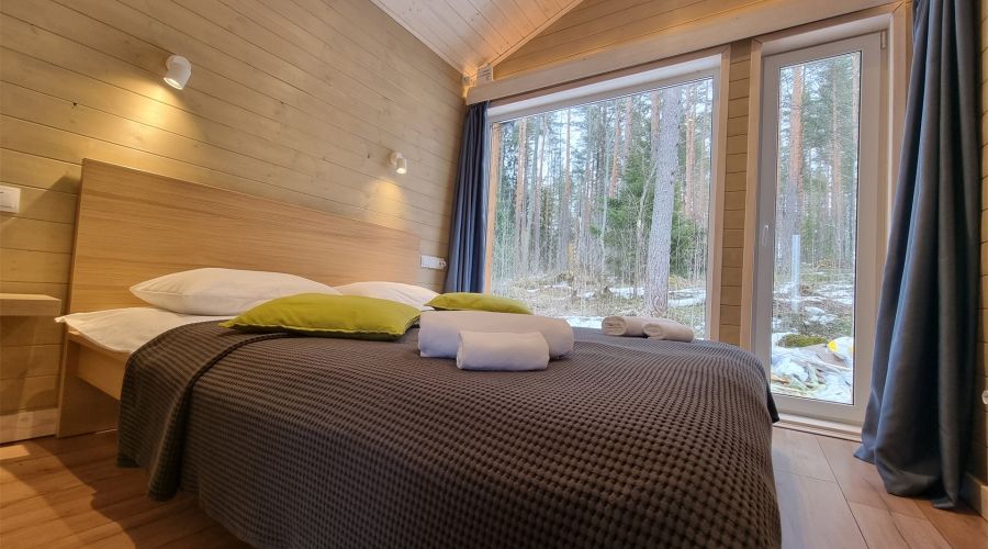 Дома с видом на лес гостиная со спальней