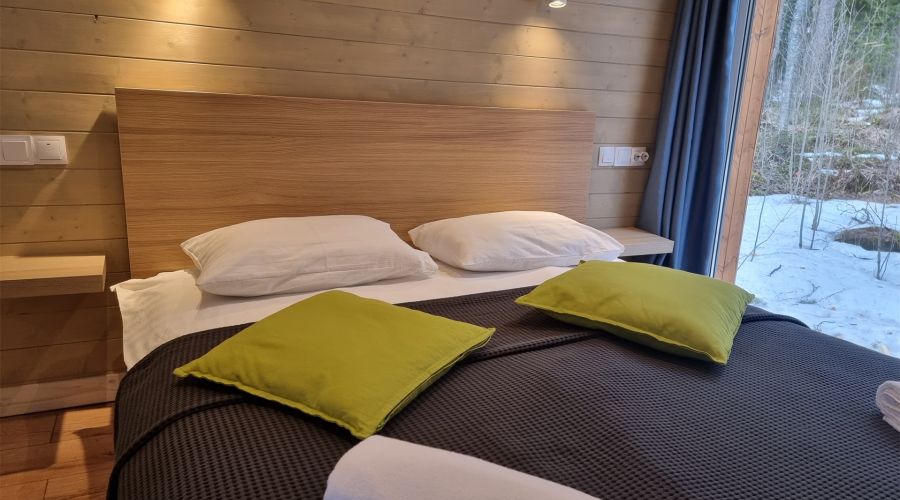 Дома на берегу Вуоксы гостиная со спальней