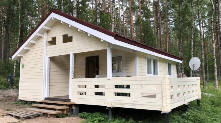 Малый коттедж у леса (1-этажный) 4+2