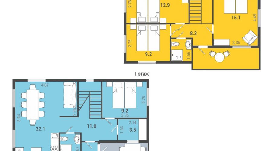 Коттедж "Компания" 8+2