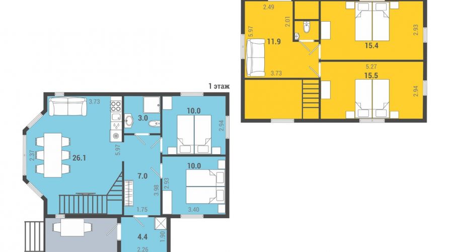 Коттедж "Любимый" 8+2