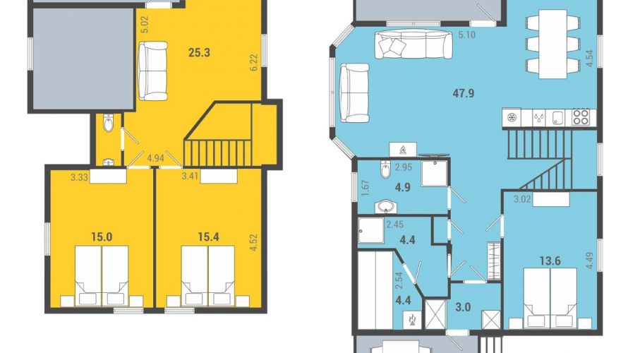 Коттедж "Премиум" 6+2