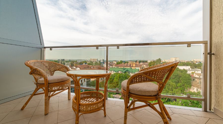 Стандартный 2-местный, вид на город (2 отдельные кровати)