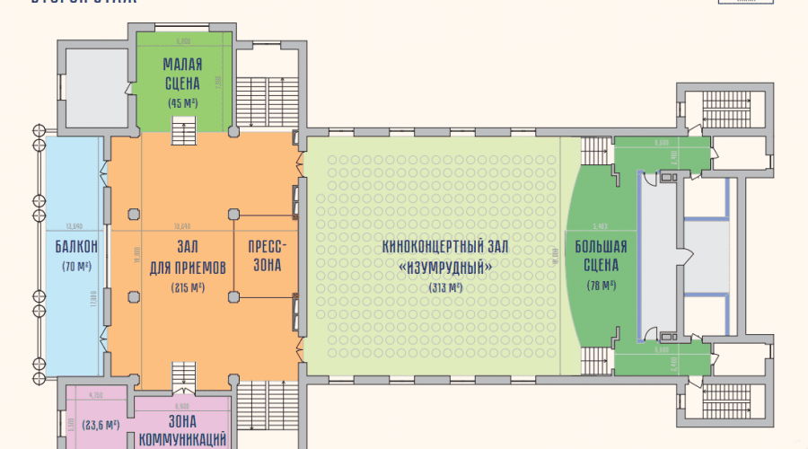 Схема киноконцертного зала