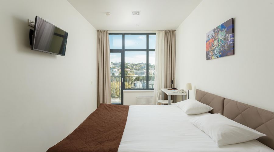 Апартаменты 2-местный 2-комнатный с одной спальней, вид на город с 6-15 этаж