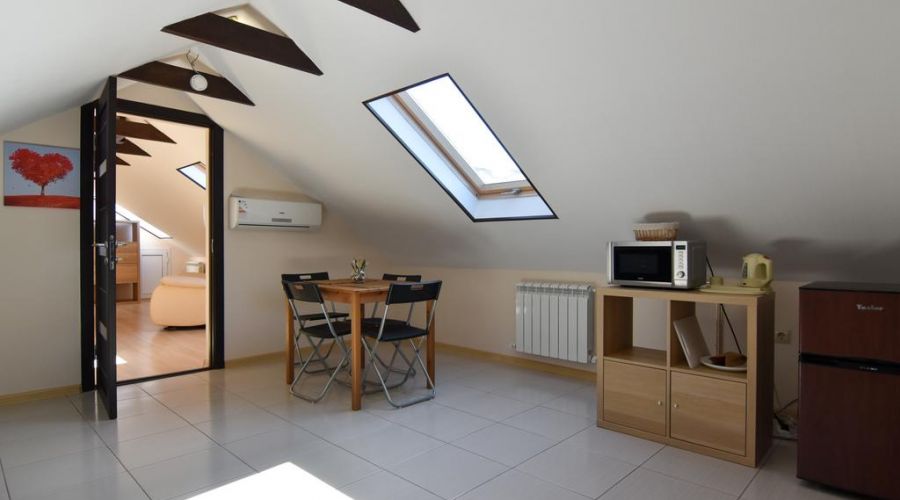 Апартаменты 3-местные  2-комн.с 1 спальней мансарда