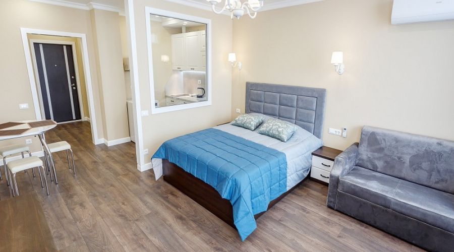 Апартаменты студио 2-местные 1-комнатные 1 линия вид на море АкваDeluxe