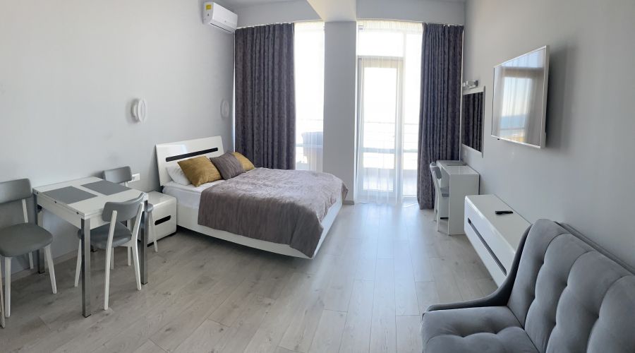 Апартаменты студио 2-местные 1-комнатные V вид на море 1 линия Аква Deluxe