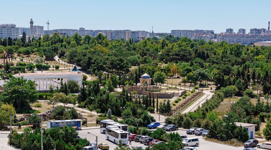 Апартаменты студио 2-местные 1-комнатные вид на город Аквамарин