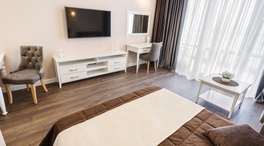 Апартаменты студио 2-местные 1-комнатные 1 линия вид на море АкваDeluxe