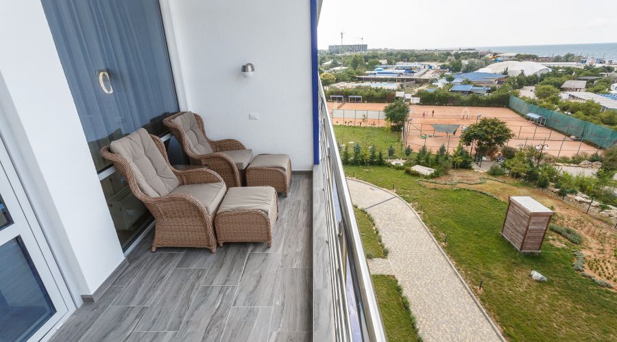 Апартаменты студио 2-местные 1-комнатные V вид на море 1 линия Аква Deluxe