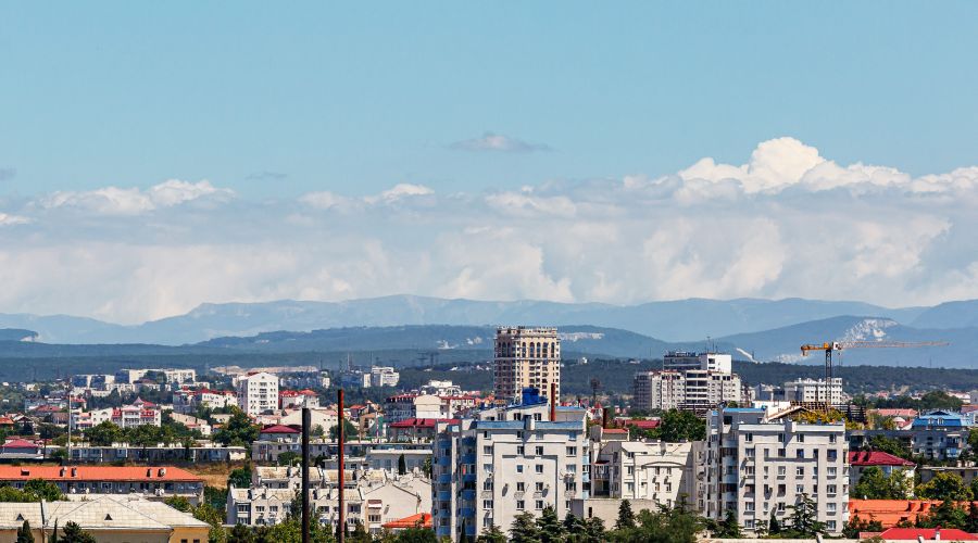 Апартаменты студио 2-местные 1-комнатные вид на город Аквамарин