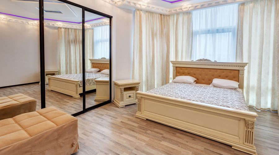 Апартаменты 2-местные 2-комнатные вид на город Аквамарин