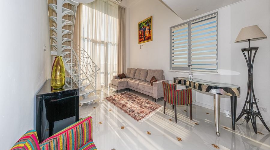 Апартаменты 3-х комнатные 2-местные 2-х уровневые апартаменты V вид на море Аква Deluxe