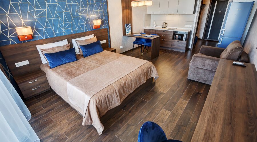 Апартаменты студио 2-местные 1-комнатные вид на море АкваDeluxe