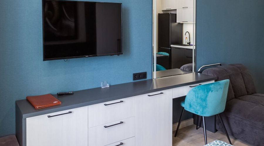 Апартаменты студио 2-местные 1-комнатные  вид на город АкваDeluxe