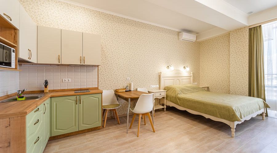 Апартаменты студио 2-местные 1-комнатные вид на море АкваDeluxe