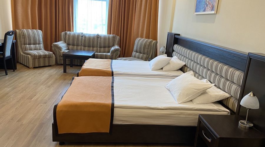 Апартаменты студио 2-местные 1-комнатные вид на город Аквамарин