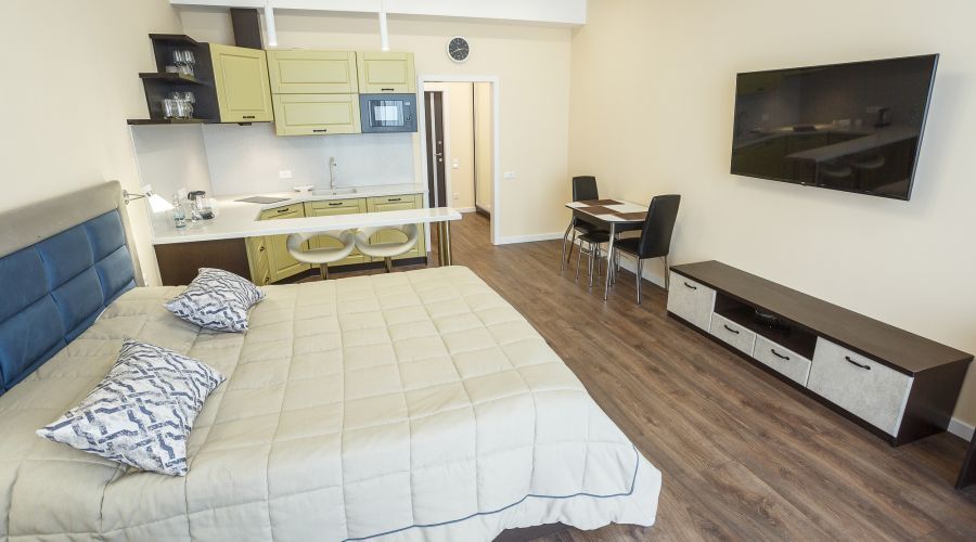 Апартаменты студио 2-местные 1-комнатные 1 линия вид на море АкваDeluxe