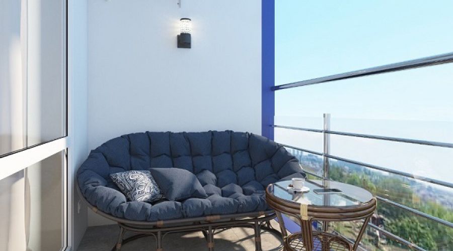 Апартаменты студио 2-местные 1-комнатные  вид на город АкваDeluxe