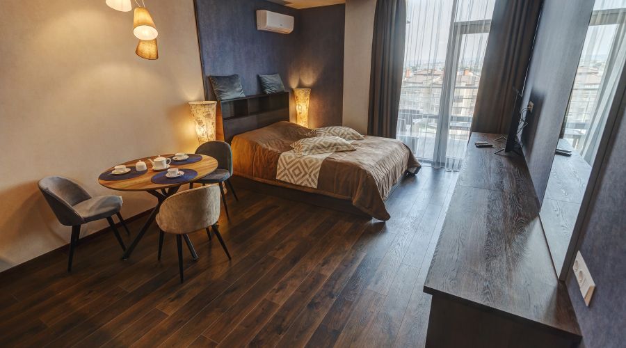 Апартаменты студио 2-местные 1-комнатные вид на море АкваDeluxe