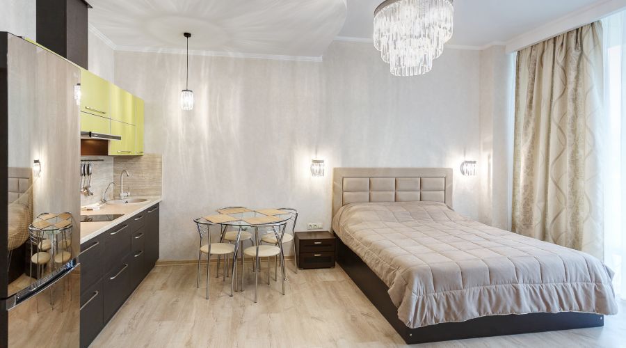 Апартаменты студио 2-местные 1-комнатные1 этаж Аквамарин