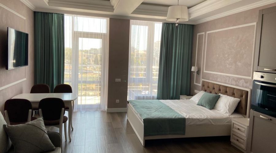 Апартаменты студио 2-местные 1-комнатные V вид на город АкваDeLuxe