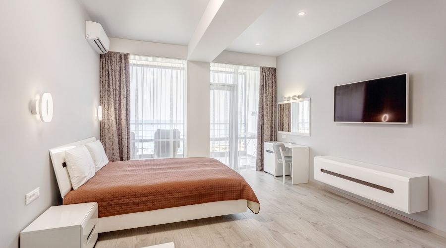 Апартаменты студио 2-местные 1-комнатные V вид на море 1 линия Аква Deluxe