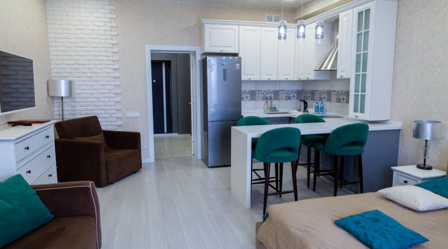 Апартаменты студио 2-местные 1-комнатные вид на море АкваDeluxe