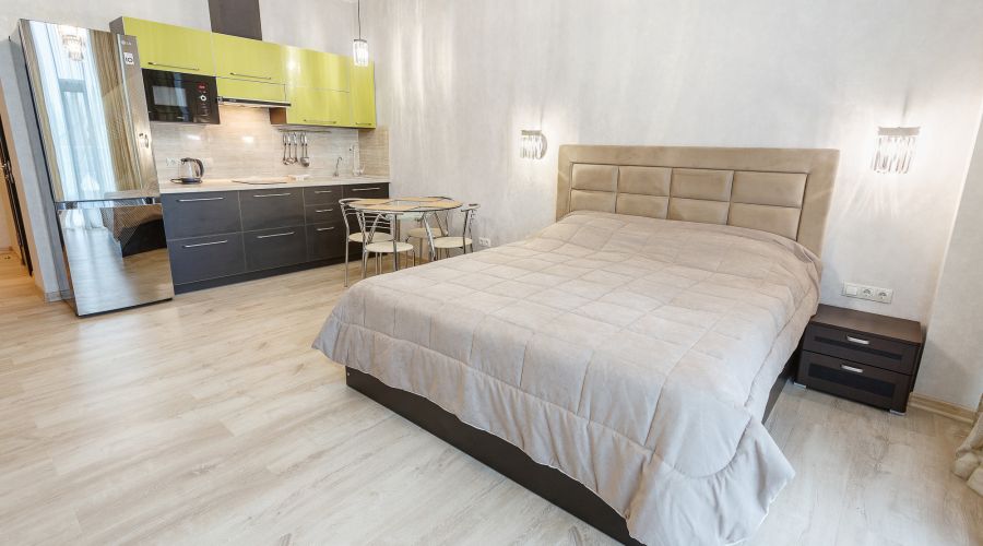 Апартаменты студио 2-местные 1-комнатные1 этаж Аквамарин