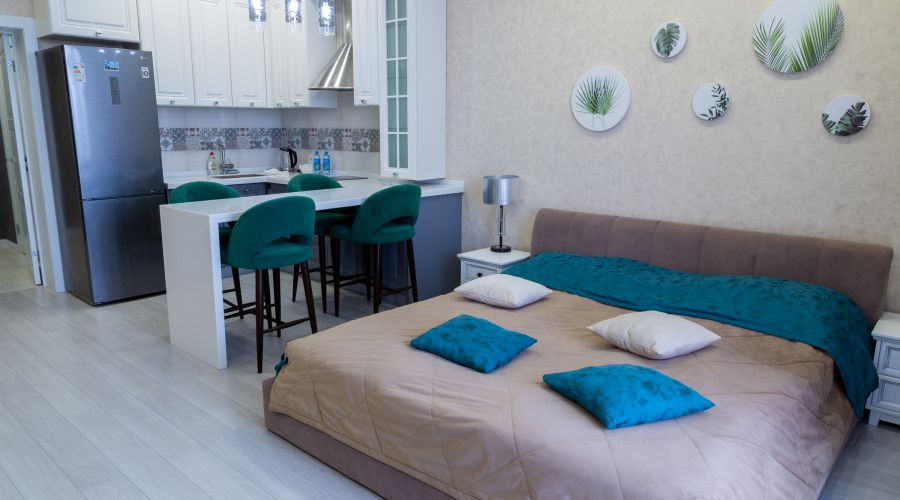 Апартаменты студио 2-местные 1-комнатные вид на море АкваDeluxe