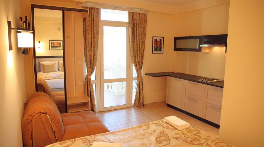 Студия 2-местный 1-комнатный с террасой